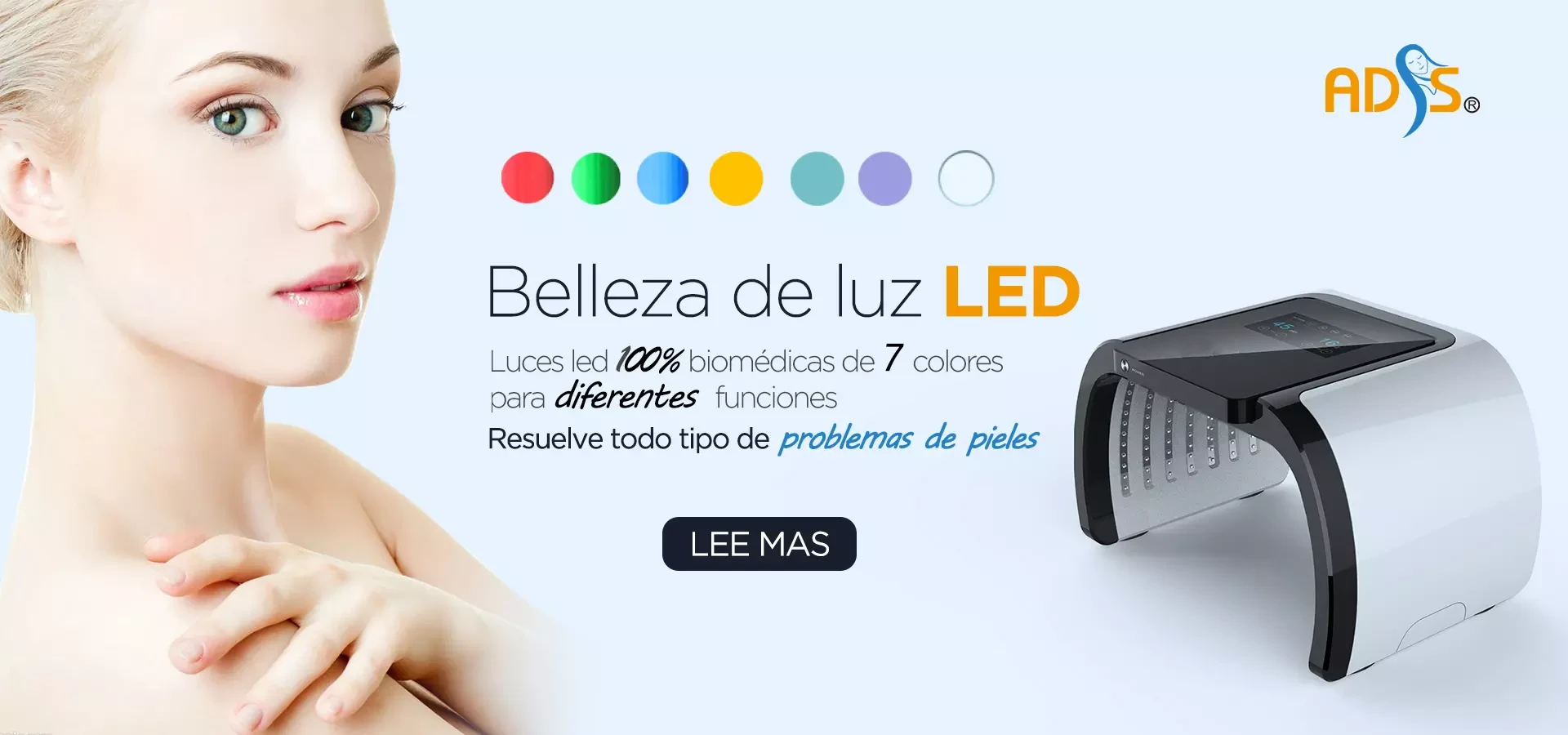 Rejuvenecimiento de la piel PDT Luz LED Terapia facial Belleza