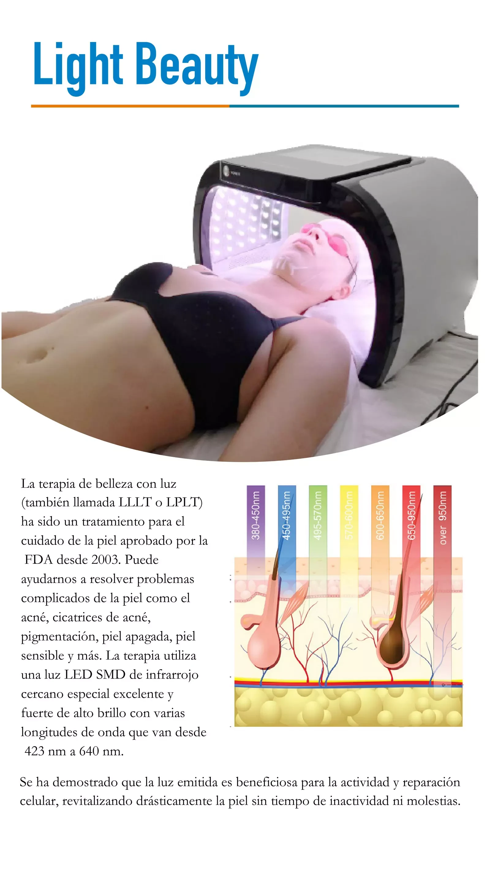Rejuvenecimiento de la piel PDT Luz LED Terapia facial Belleza PDF Download