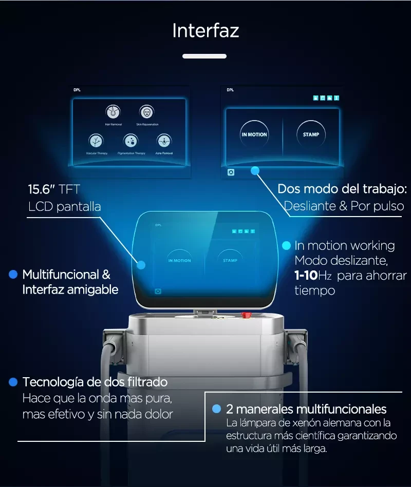 Máquina De Rejuvenecimiento Depilación De DPL Máquina De Rejuvenecimiento Depilación De DPL